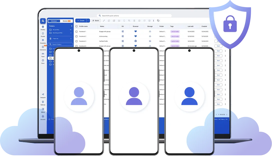 Антидетект телефоны Multilogin — управление несколькими изолированными Android-устройствами из одной панели