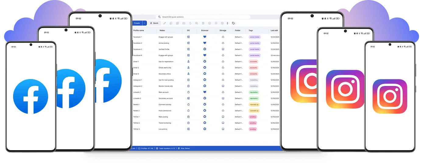 Bulk account creator dashboard for managing and scaling multiple online accounts from one workspace