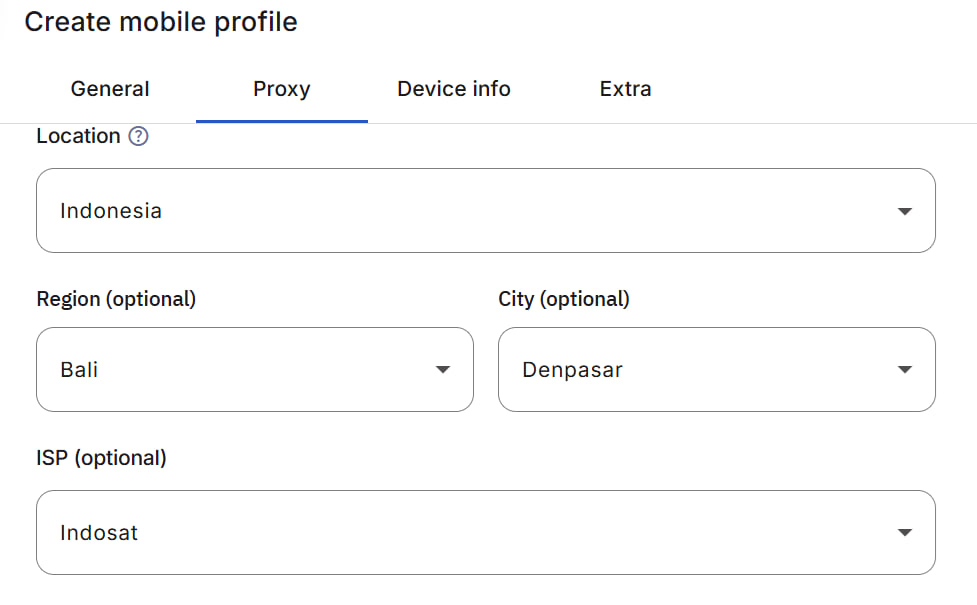 Настройка прокси на облачных телефонах в Multilogin