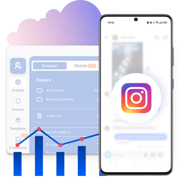 Multilogin cloud phones as an Instagram marketing tool to manage multiple Instagram accounts