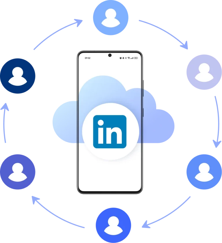 Control LinkedIn accounts from any location with cloud phones for LinkedIn