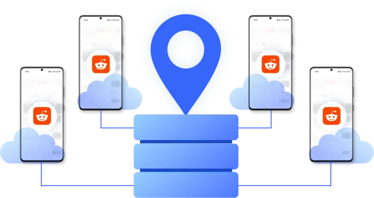 Региональное управление Reddit аккаунтами через облачные Android телефоны с привязкой к IP и локации