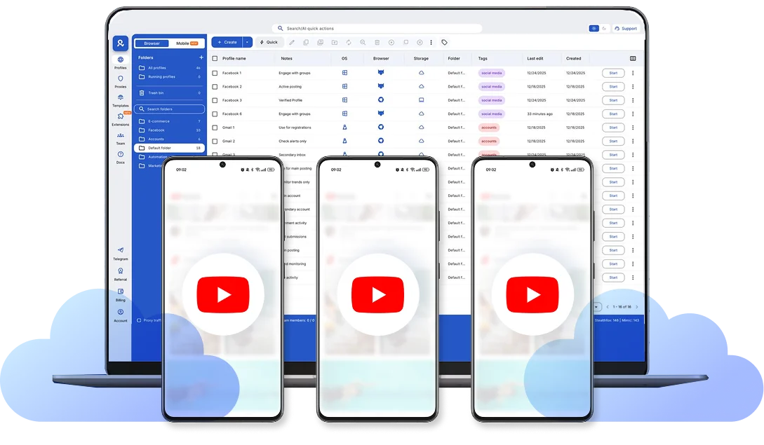 Run all YouTube accounts from one desktop dashboard