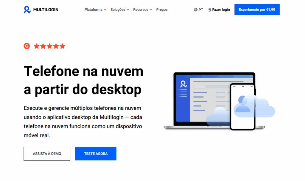 Telefone em nuvem Multilogin