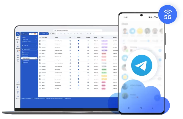 Create and manage multiple Telegram accounts