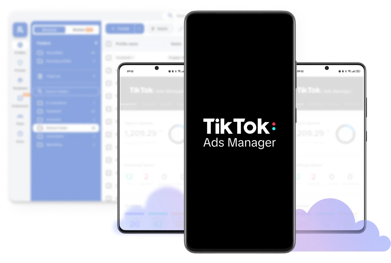TikTok Ads Manager on Android cloud phones for managing TikTok ads accounts