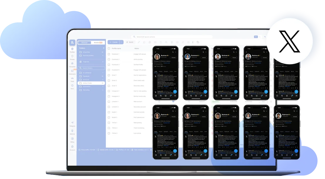 Run the native Twitter/X app inside a secure cloud phone.