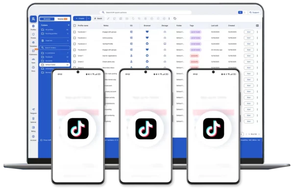cloud phone quản lý nhiều tài khoản tiktok