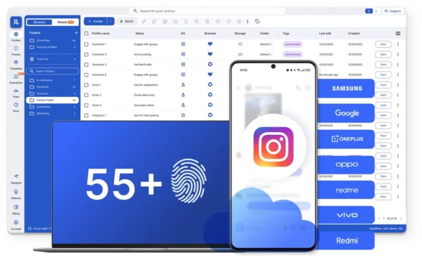 cloudphone multilogin quản lý nhiều tài khoản ins