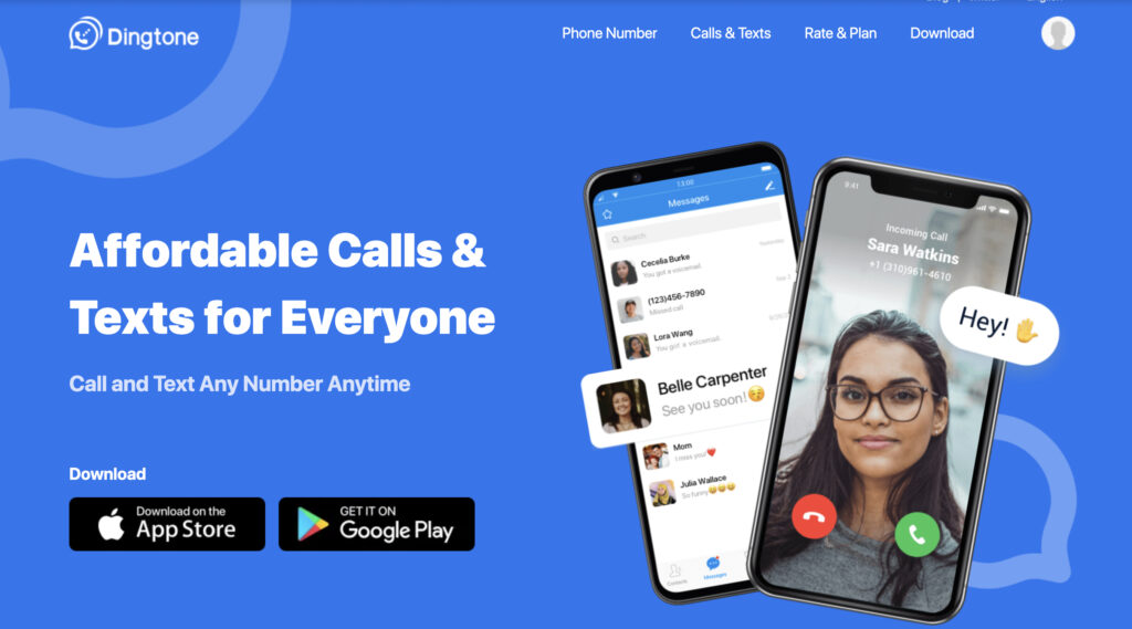 dingtone - phone number