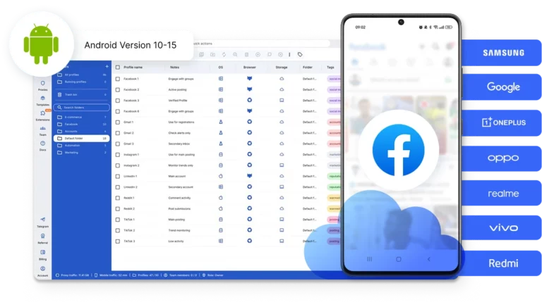 Unique cloud phones to run multiple Facebook accounts with isolated device identities