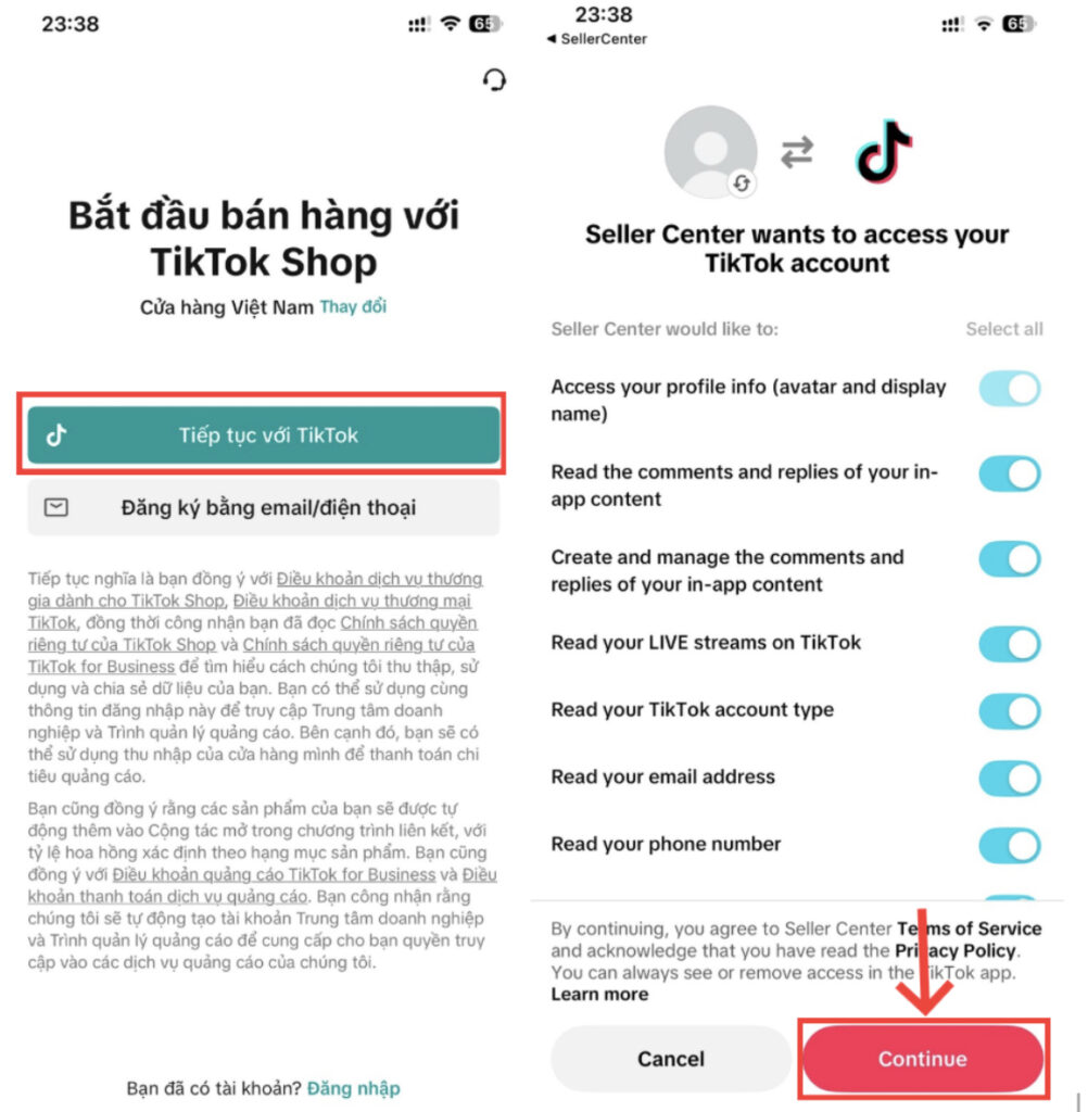 mở tiktokshop hướng dẫn mở tiktokseller từng bước