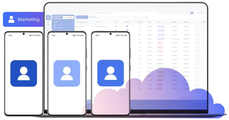 Multi account browser workspace with team collaboration features and shared profile access