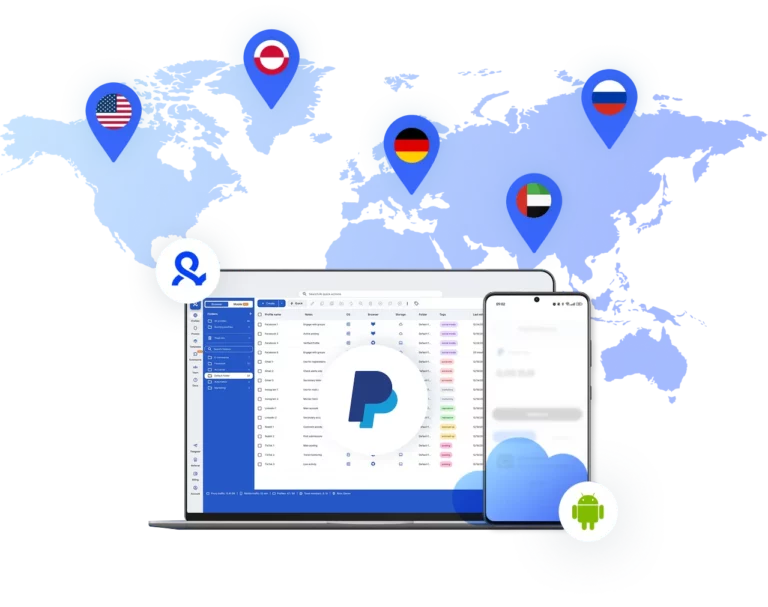 Manage PayPal from the location you choose