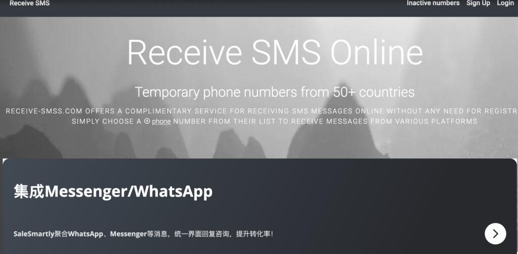 receiveSMS- sdt ảo, số điện thoại ảo