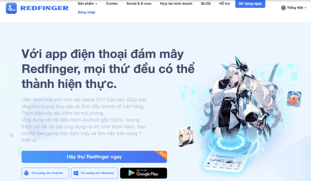 redfinger cloud phone điện thoại đám mây