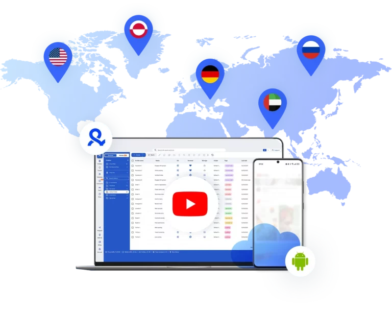 Built-In proxies aligned with your cloud phone location