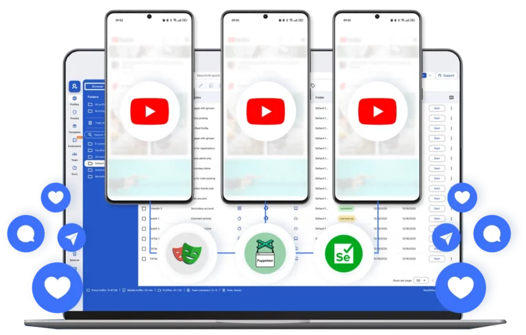 Team collaboration features to create multiple YouTube accounts and manage workflows together