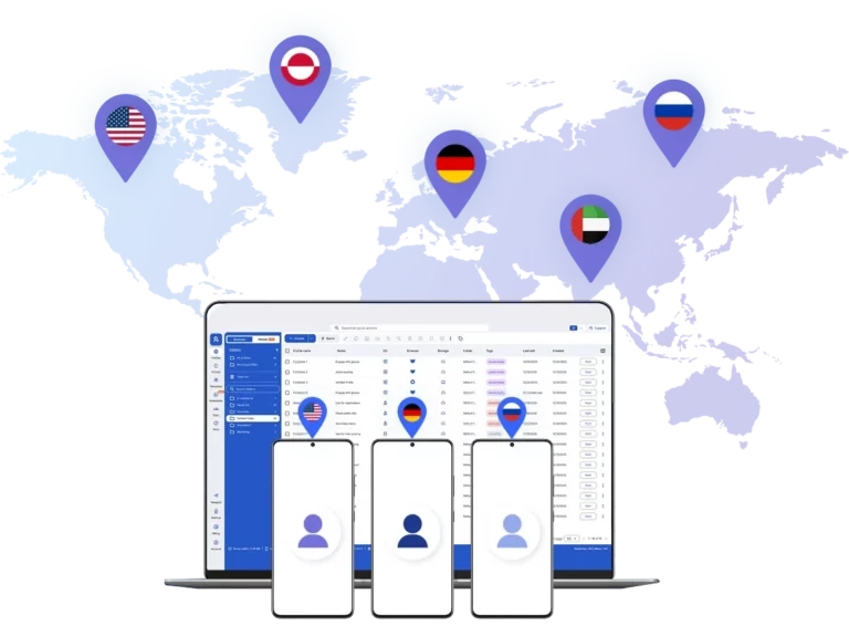 Антидетект телефон с мобильными прокси — выбор локаций и IP-адресов для Android-устройств по всему миру