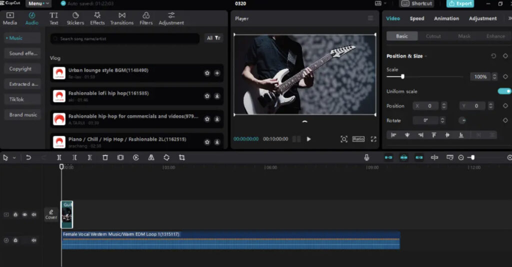 Cách sử dụng âm thanh TikTok trên CapCut, add tiktok nhạc vào capcut, sữ dụng capcut