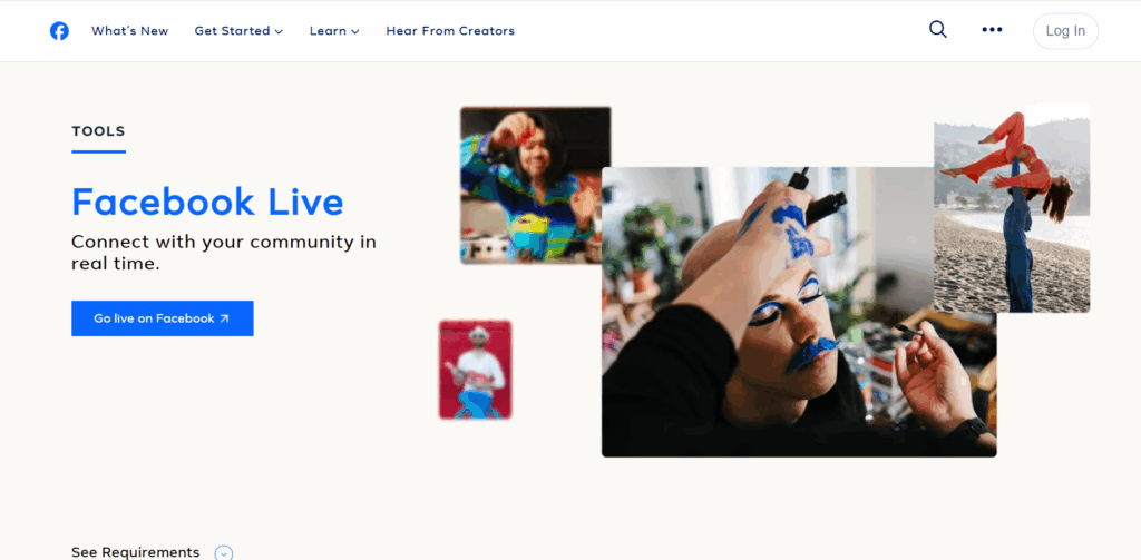 how to go live on a Facebook business page