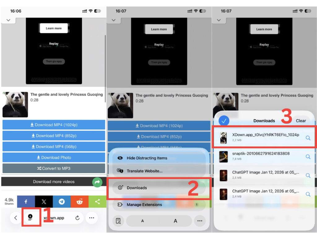hướng dẫn từng bước tải video từ X. tải gif từ twitter