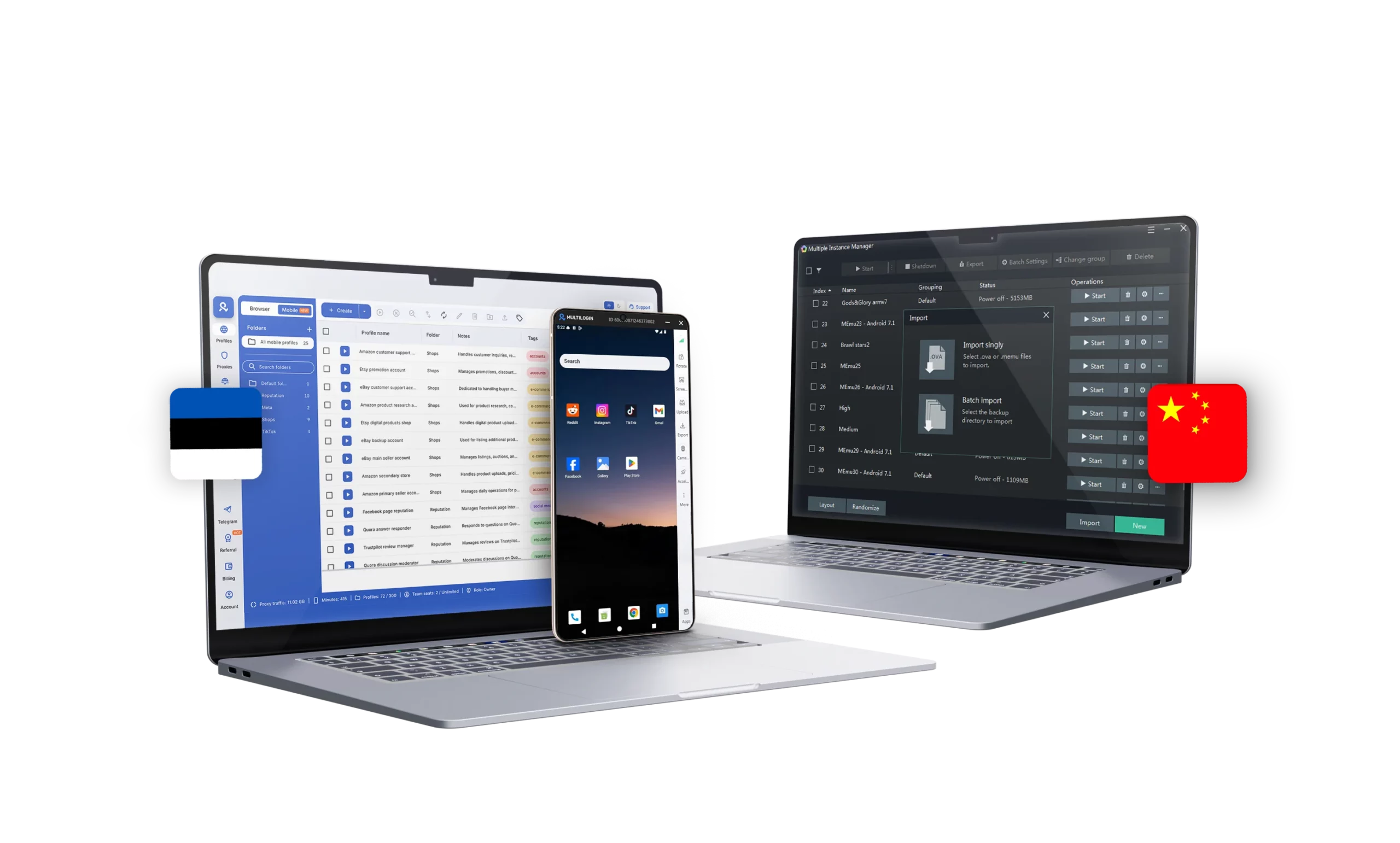 Multilogin cloud phone platform compared to MEmu Play Android emulator for multi-account management