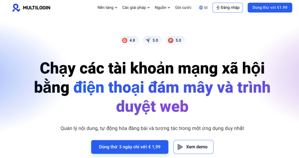 multilogin cloud phone điện thoại đám mây