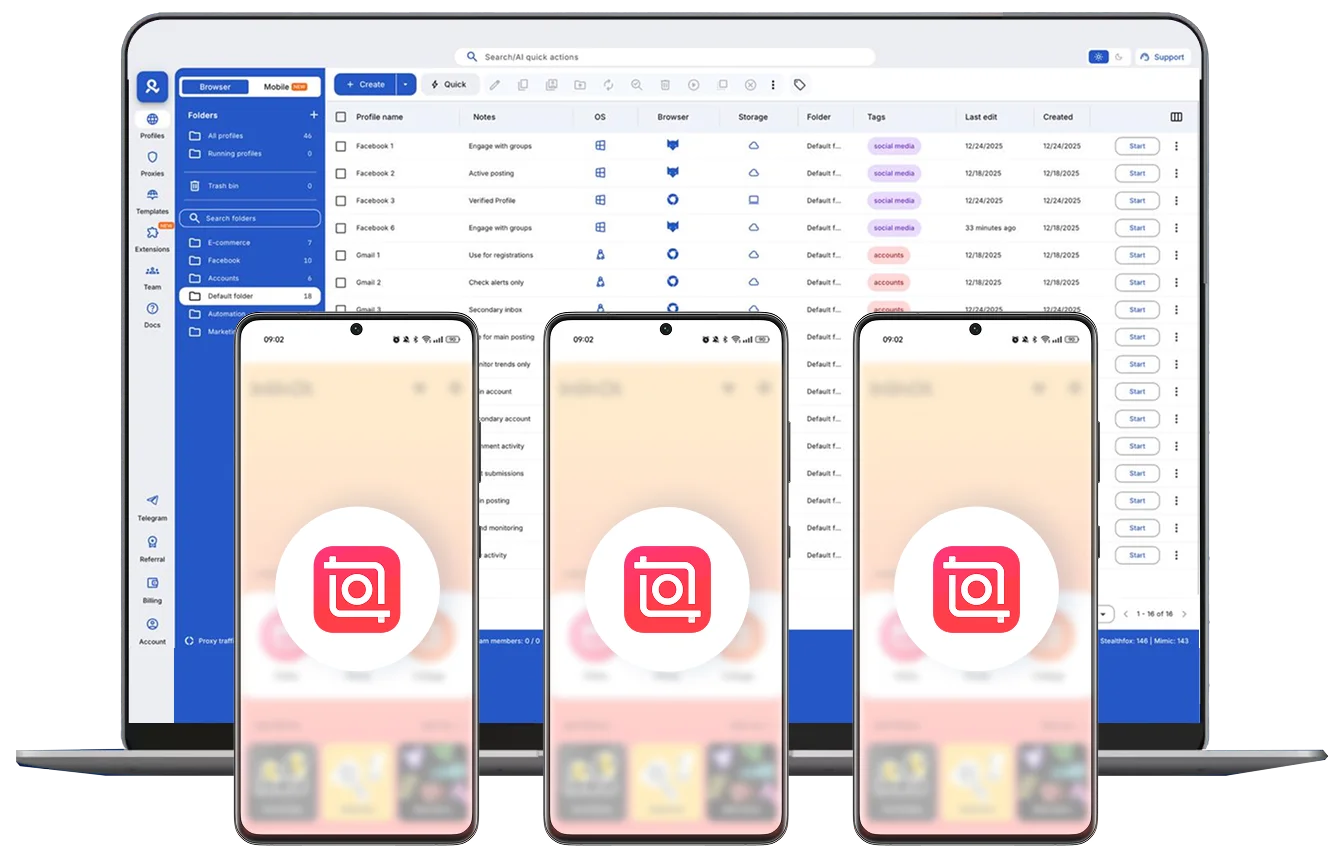 Switch between InShot accounts without crossed signals.
