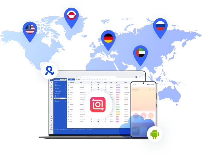 Connect InShot accounts from any location you choose