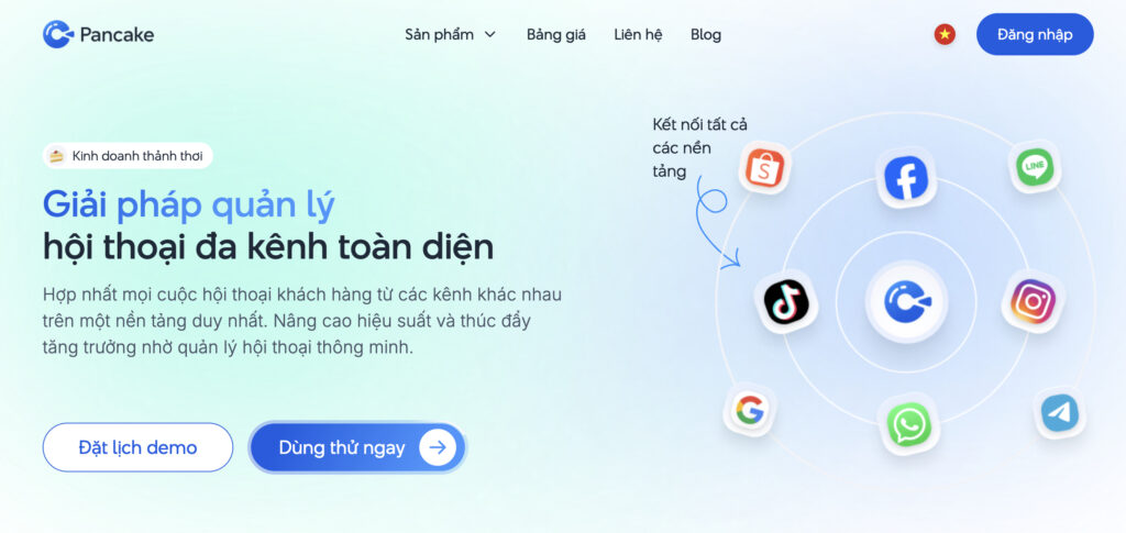 pancake viet nam quan lý đa kênh quản lý nhieu fanpage