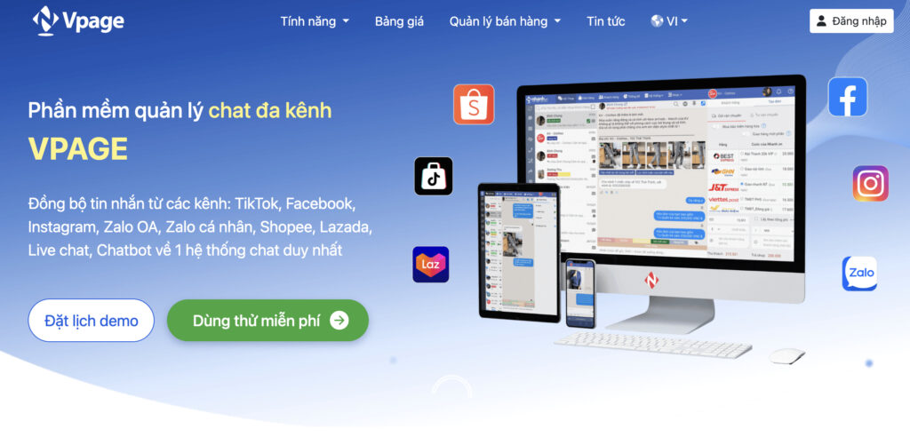 vpage quản lý nhiều fanpage, quản lý đa fanpage, quản lý fanpage