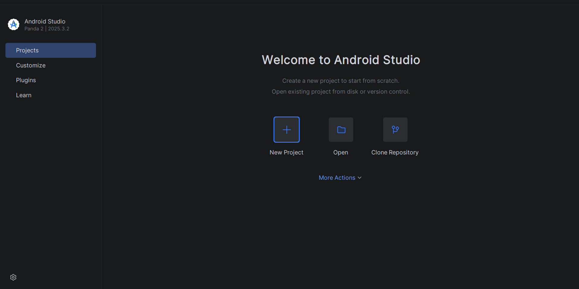 Android studio interface