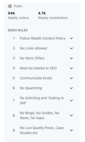 Строгие правила в саббредитах