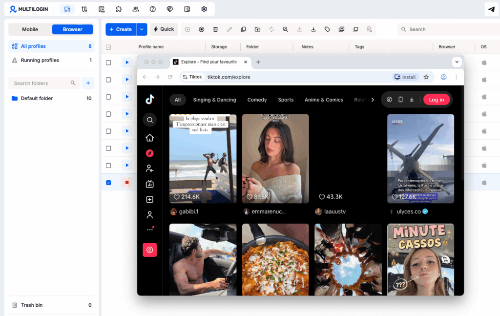 Управляйте всеми TikTok-аккаунтами с одного устройства