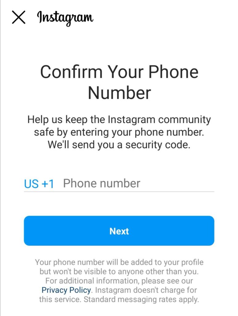 insgram verification