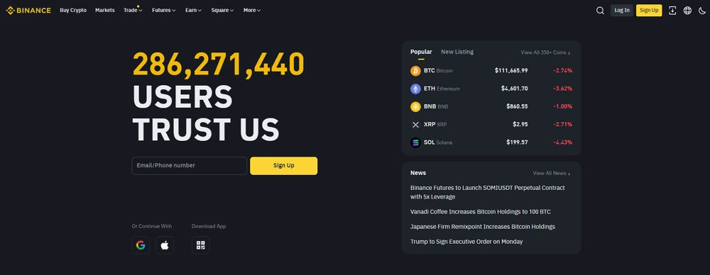 binance-homepage