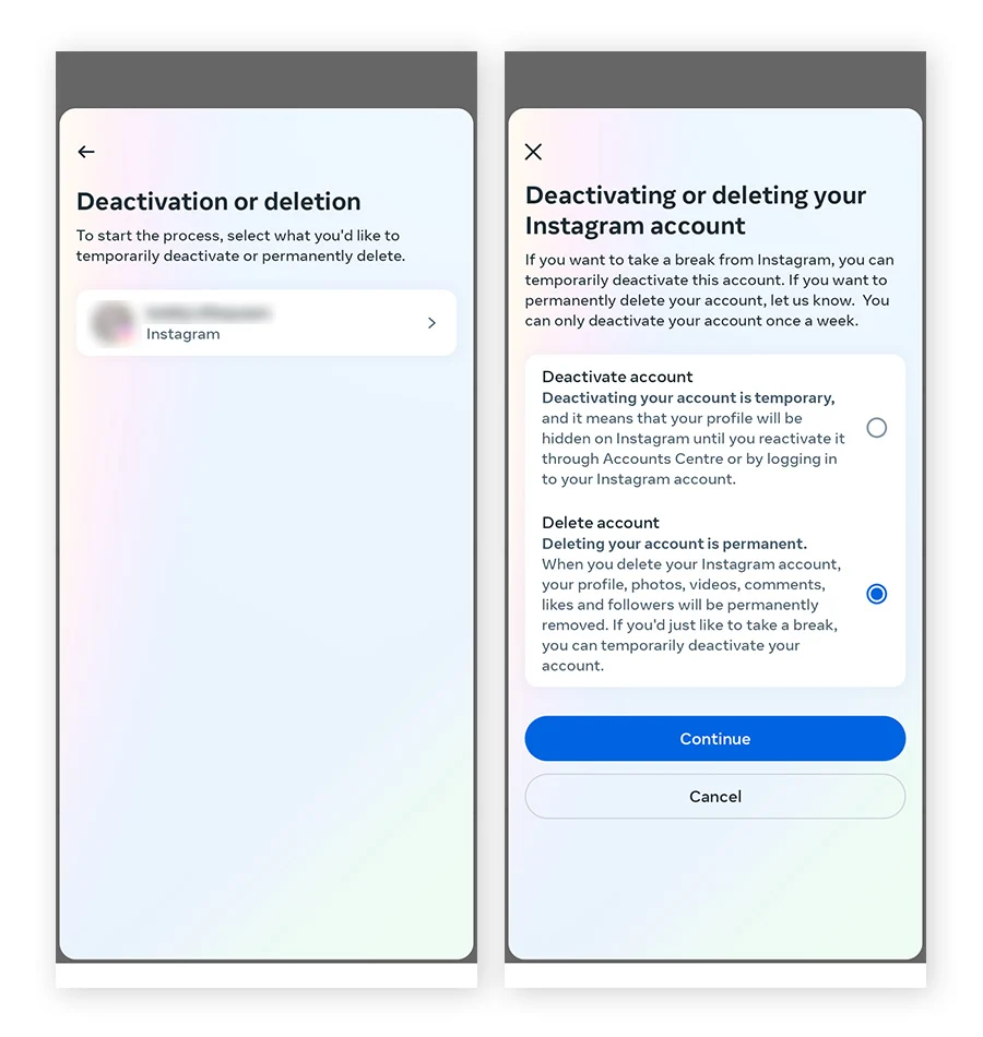 How to Delete an Instagram Account
