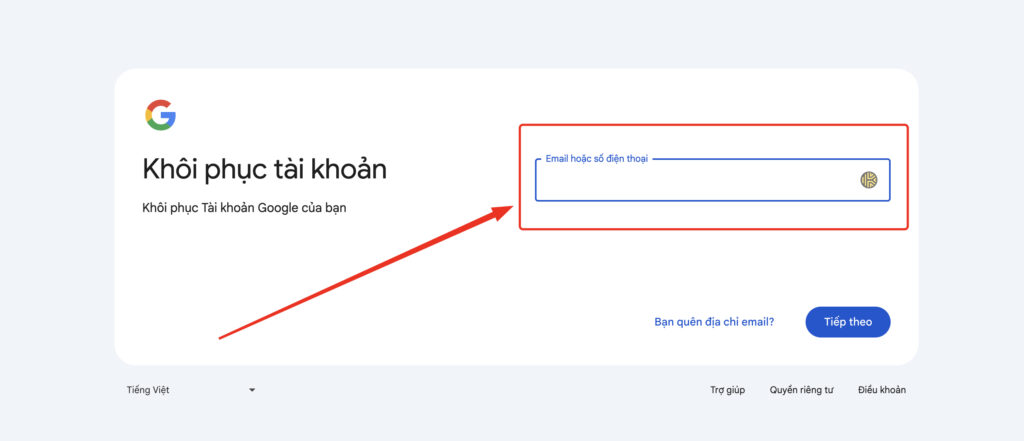 khôi phục gmail, cách đặt lại gmai