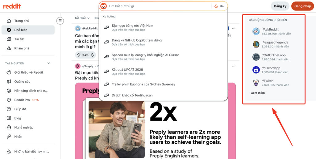 kiếm tiền trên reddit cộng đồng