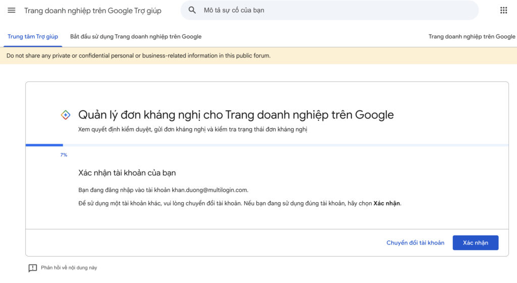 mở khoá trang doanh nghiệp trên google, kháng nghị trang doanh nghiệp trên google