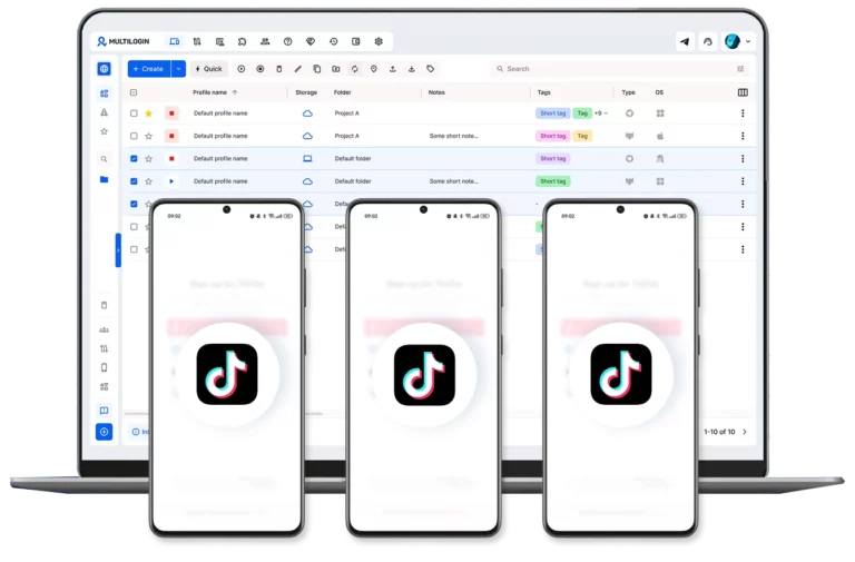 Create and manage multiple TikTok accounts from one dashboard