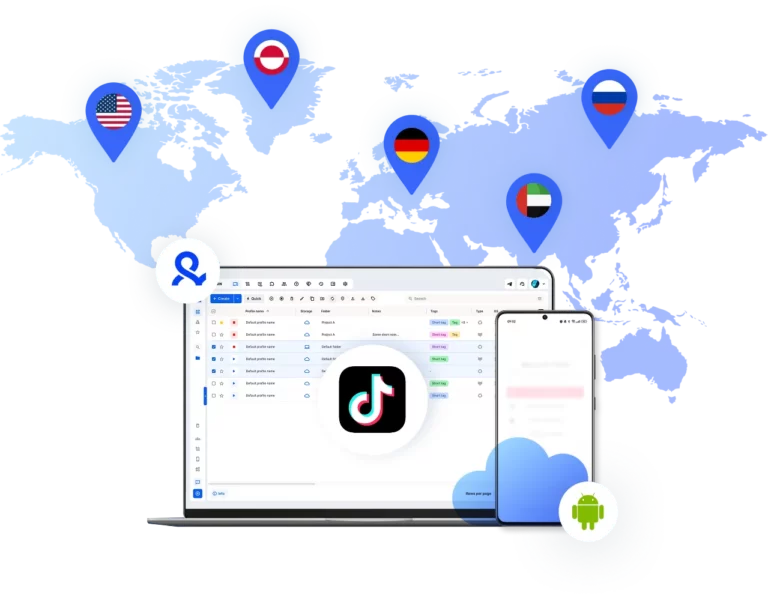 Access global TikTok accounts from one location using Multilogin.