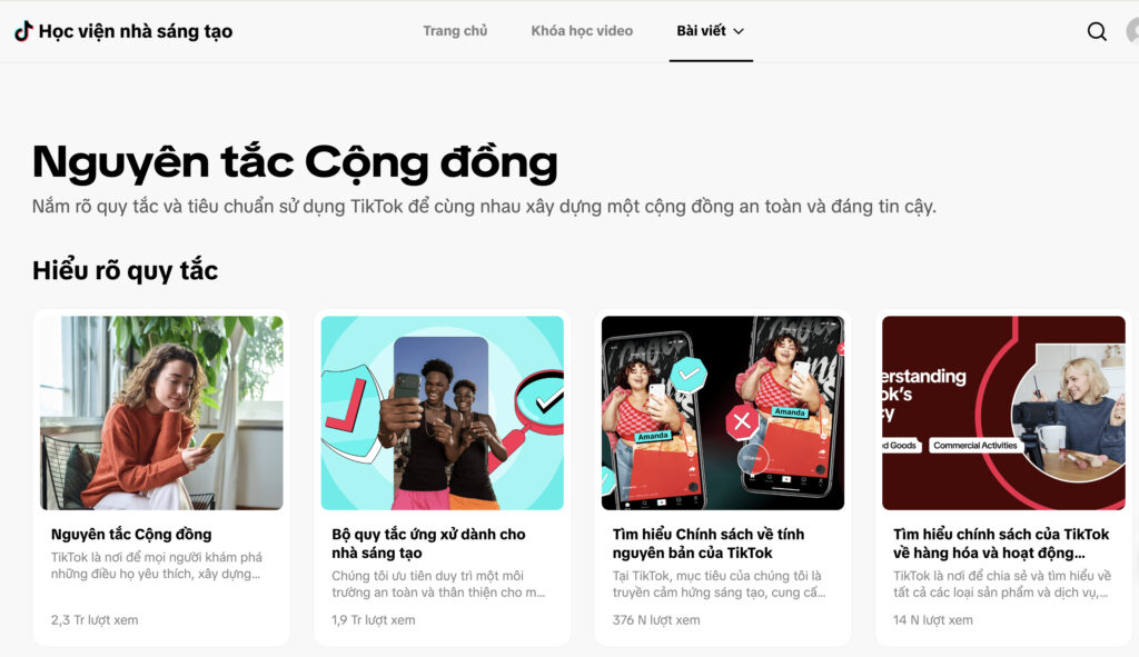 nguyên tắc cộng đồng tiktok