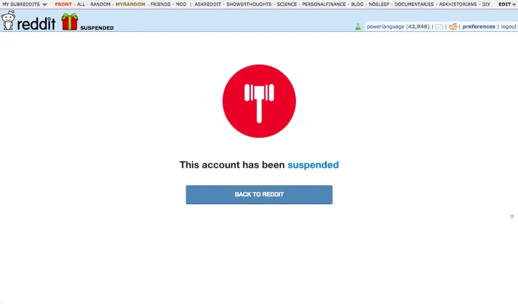 reddit shadowban image