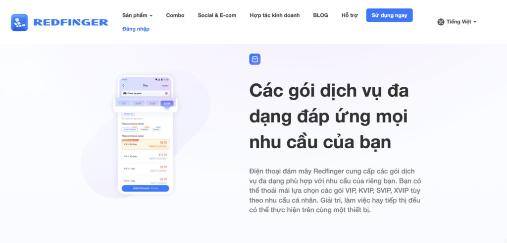 redfinger cho đa tài khoản