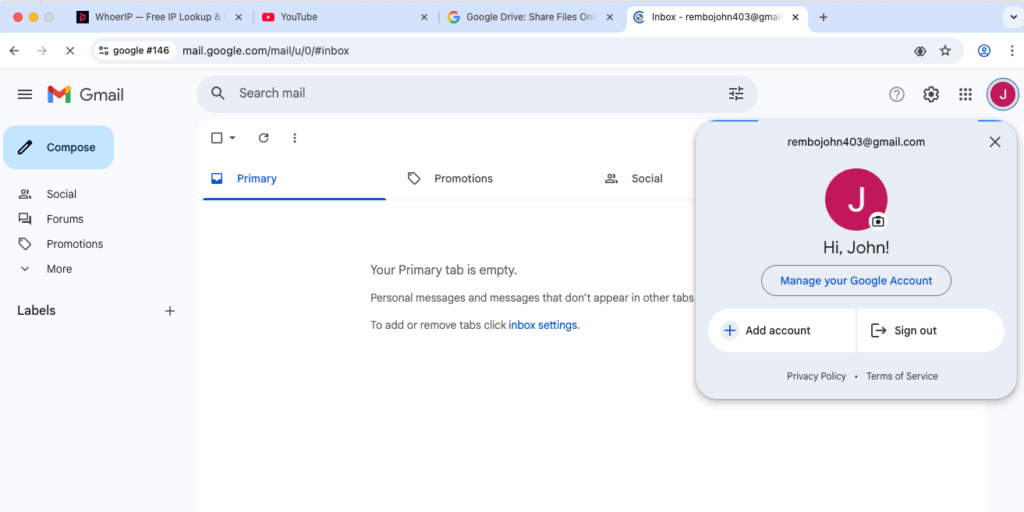Create a Gmail account without a phone number