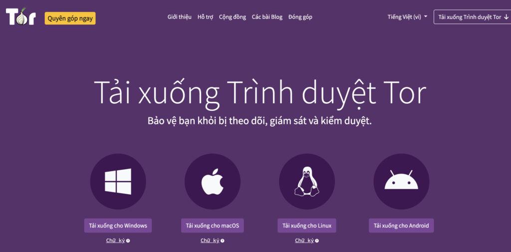 tor tải xuống trình duyệt dark web, trình duyệt web ẩn danh