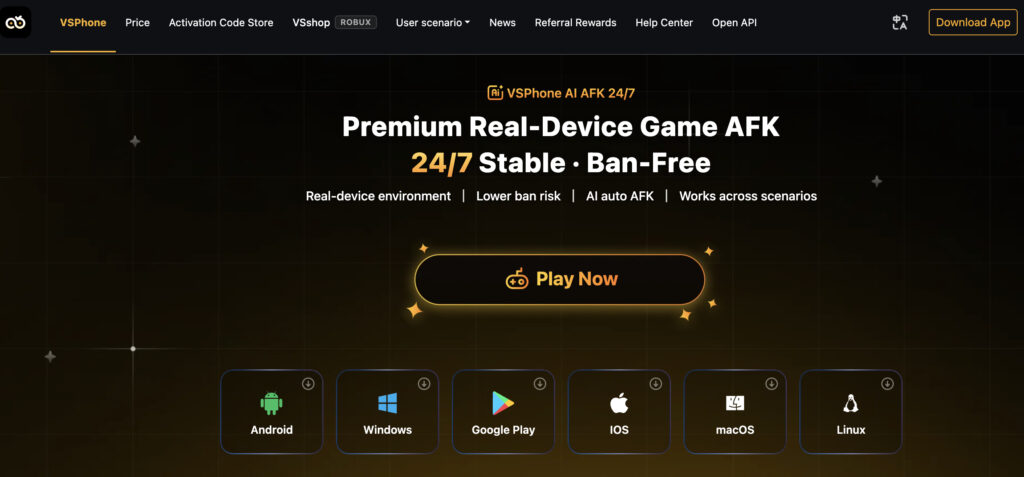 VSPhone Phù Hợp Cho Game, AFK và App Mobile Cơ Bản