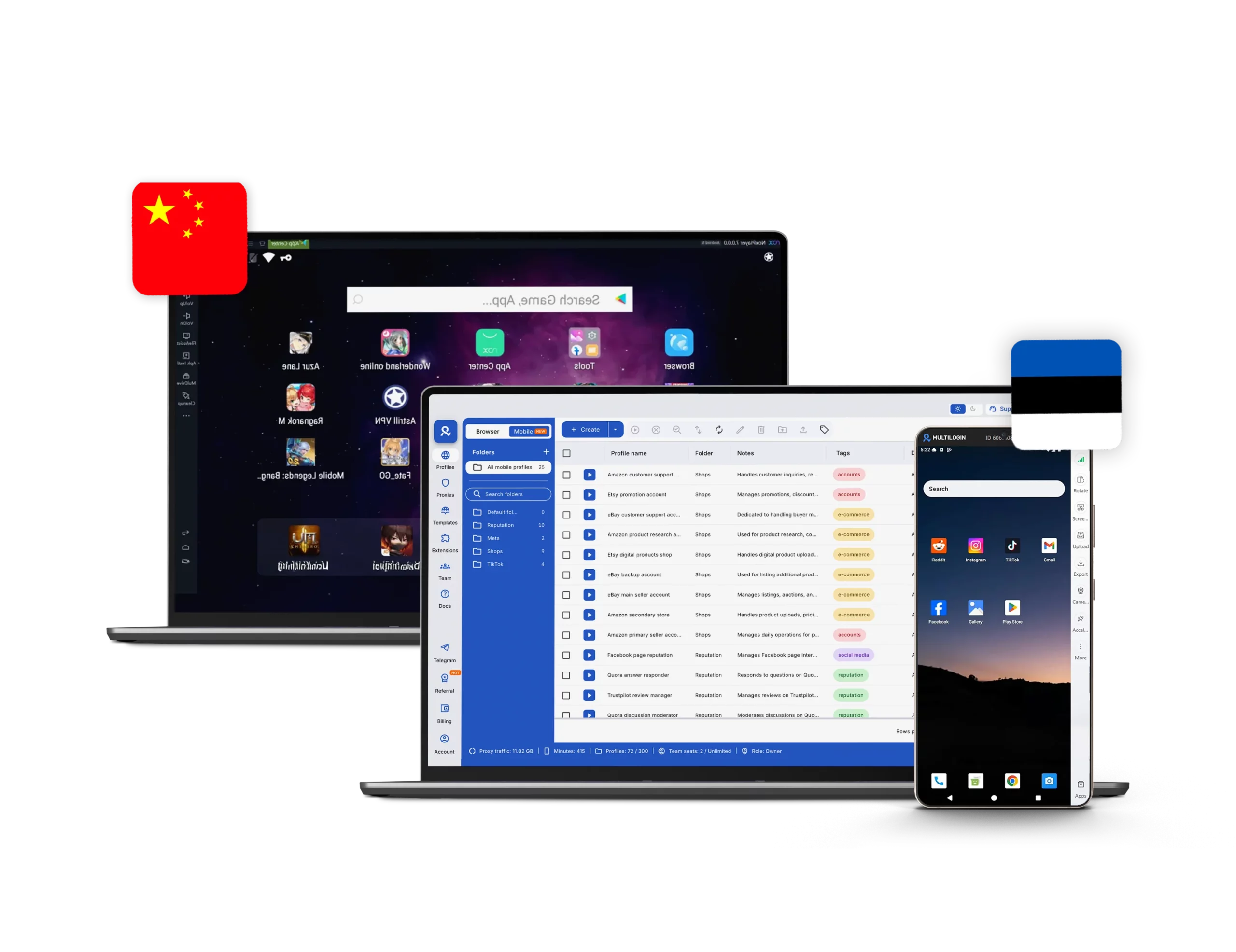 сравнение Multilogin с Noxplayer